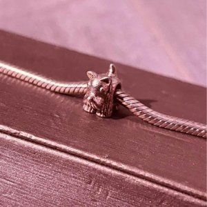 Sterling Silver Charm Bracelet with dog charm